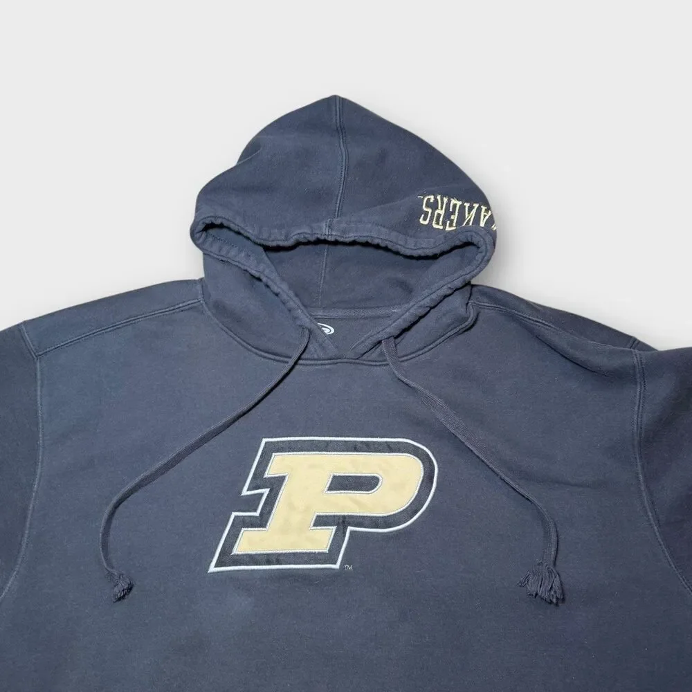 Purdue Boilermakers Hoodie Mens XL Pro Player NCAA College Football Navy Gold - Picture 4 of 11